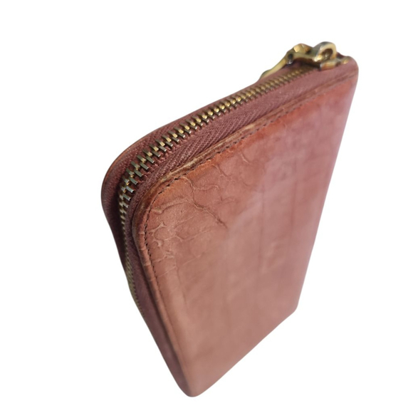 Miu Miu Mauve Croc-Embossed Zip-Around Wallet - Picture 5 of 8